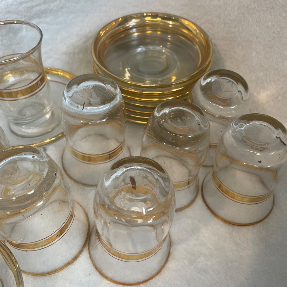 Vintage Turkish glass tea set - Picture 3 of 4